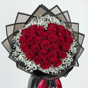 Heart's Desire" Red Rose Bouquet