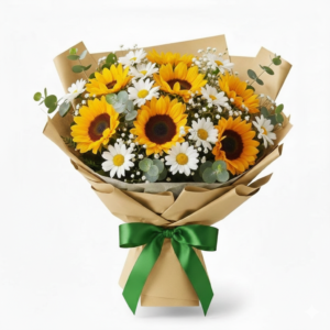 Sunflower and Daisy Get Well Soon Bouquet