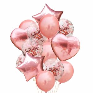 Rose Gold Elegance - Premium Helium Balloon Bouquet