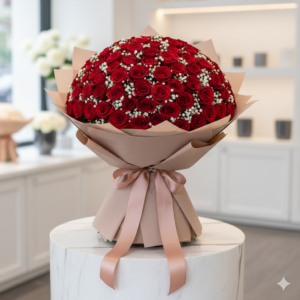 Grand Bouquet of 100 Imported Red Roses Pakistan