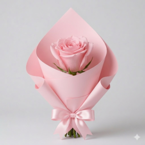 Premium-imported-single-pink-rose-luxury-pink-wrap-gull-flowers