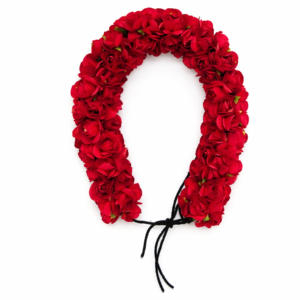 Handmade Traditional Pakistani Red Rose Haar for Wedding Guests and Celebrations - Gull Flowers Karachi