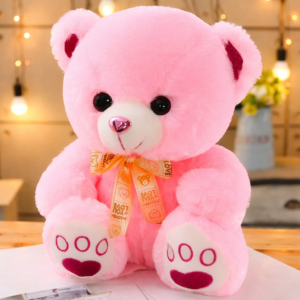 Premium Pink Teddy Bear Gift for Flowers Bouquet - Gull Flowers Karachi