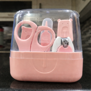 4 Piece Pink Baby Girl Grooming and Nail Care Set - Gull Flowers Karachi