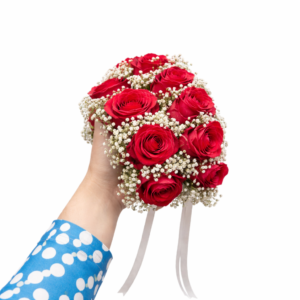 Handmade Pakistani Red Rose and White Gypsophila Jipso Gajray for Weddings - Gull Flowers Karachi