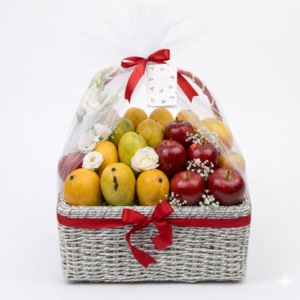 Fresh Mango and Red Apple Gift Basket by Gull Flowers